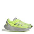 Lace-up low top sneakers in neon green and grey with textured mesh upper