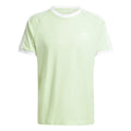 Light green adidas Originals T-shirt with 3-stripe sleeves and small chest trefoil logo