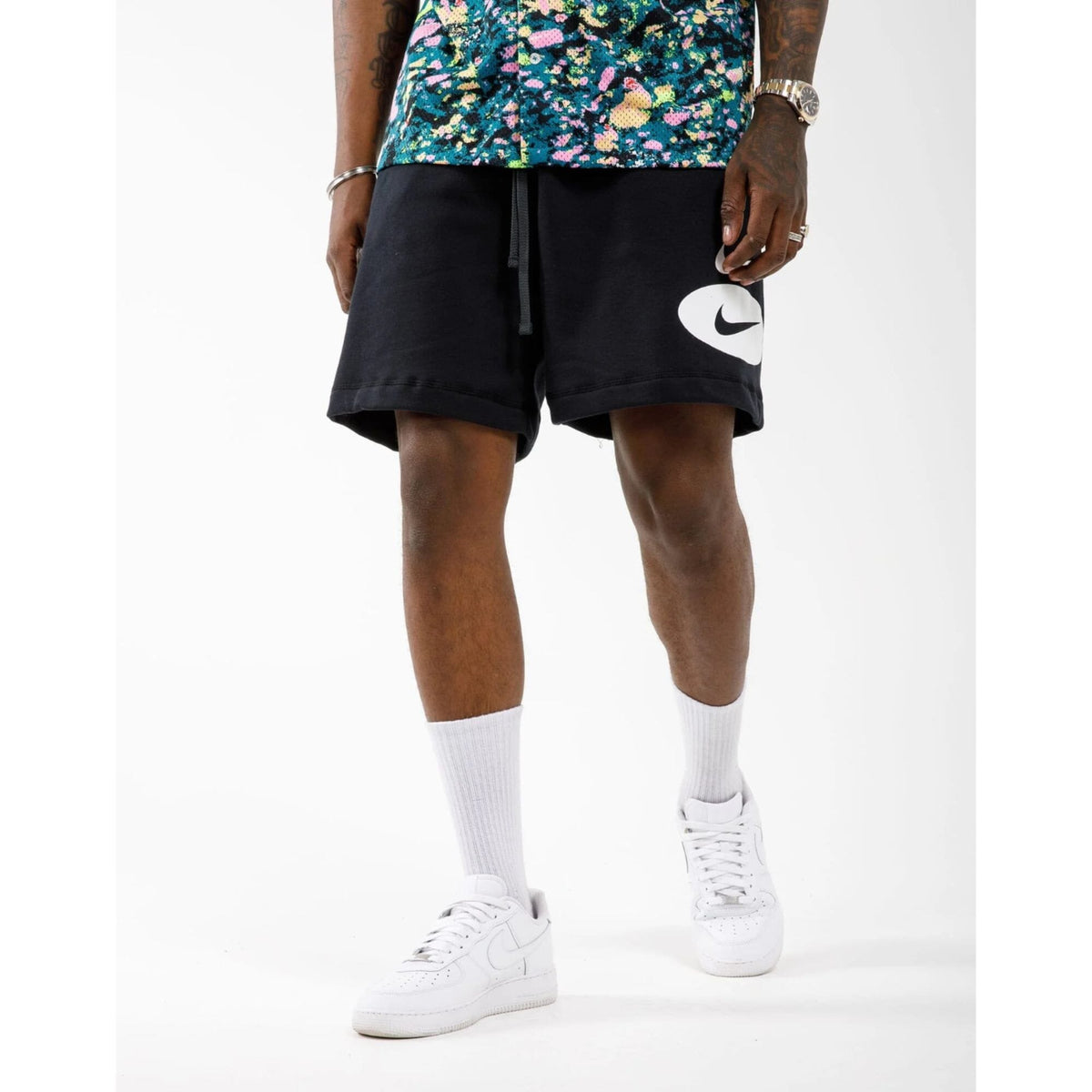 Men's Nike Swoosh League Shorts Black/White DM5469-010