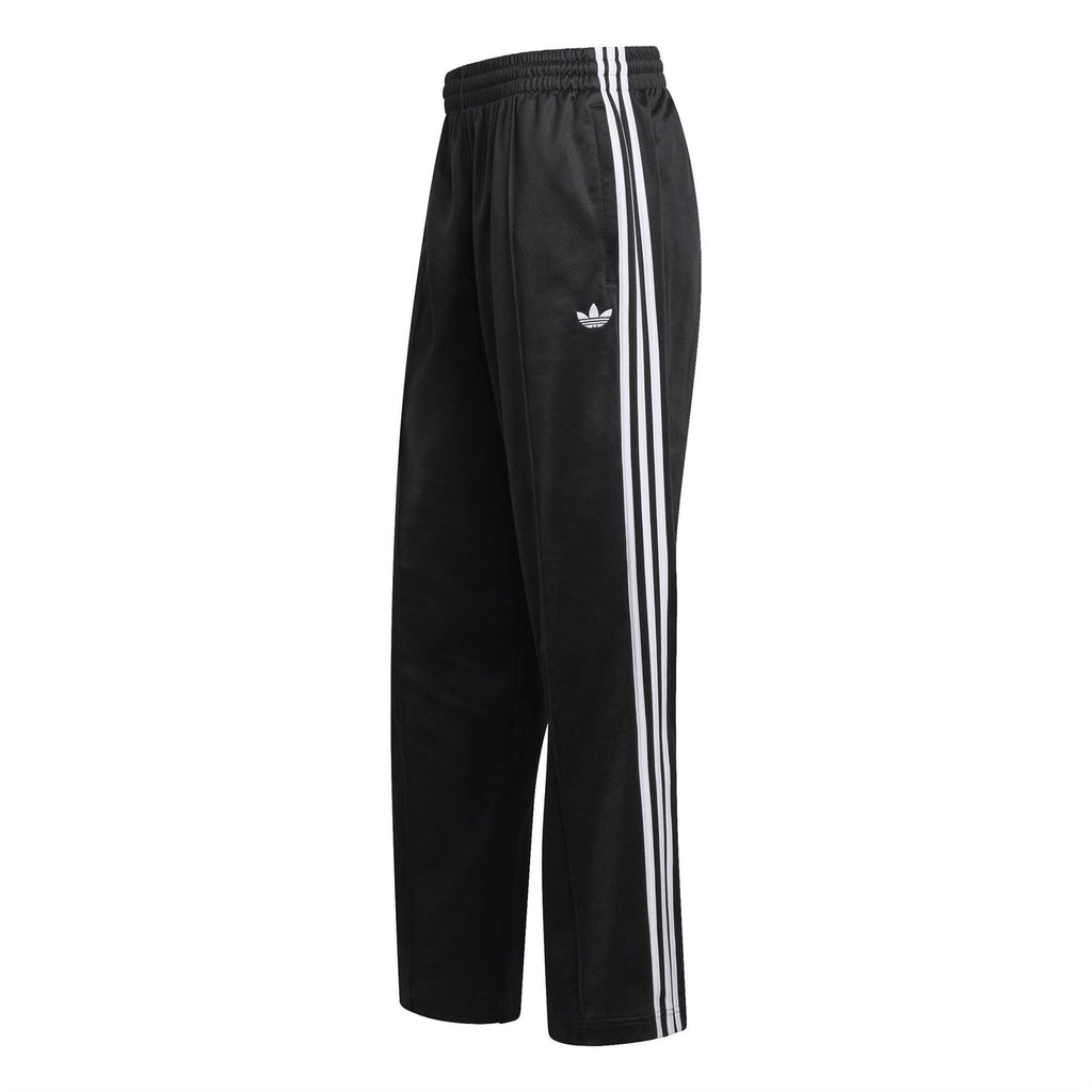 adidas Originals track pants in black with white side triple stripes and small trefoil logo