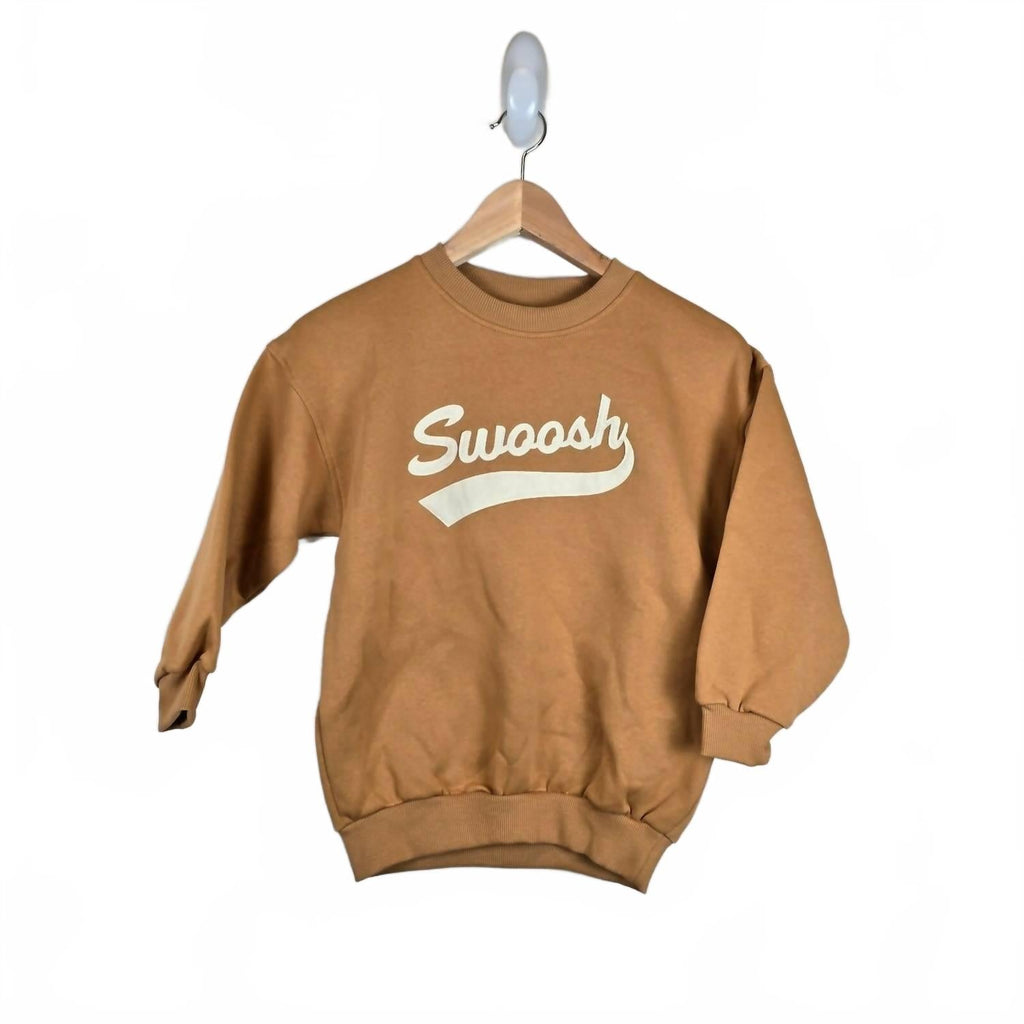 Sportswear Club Fleece Oversized Crew Neck Sweatshirt In Tan