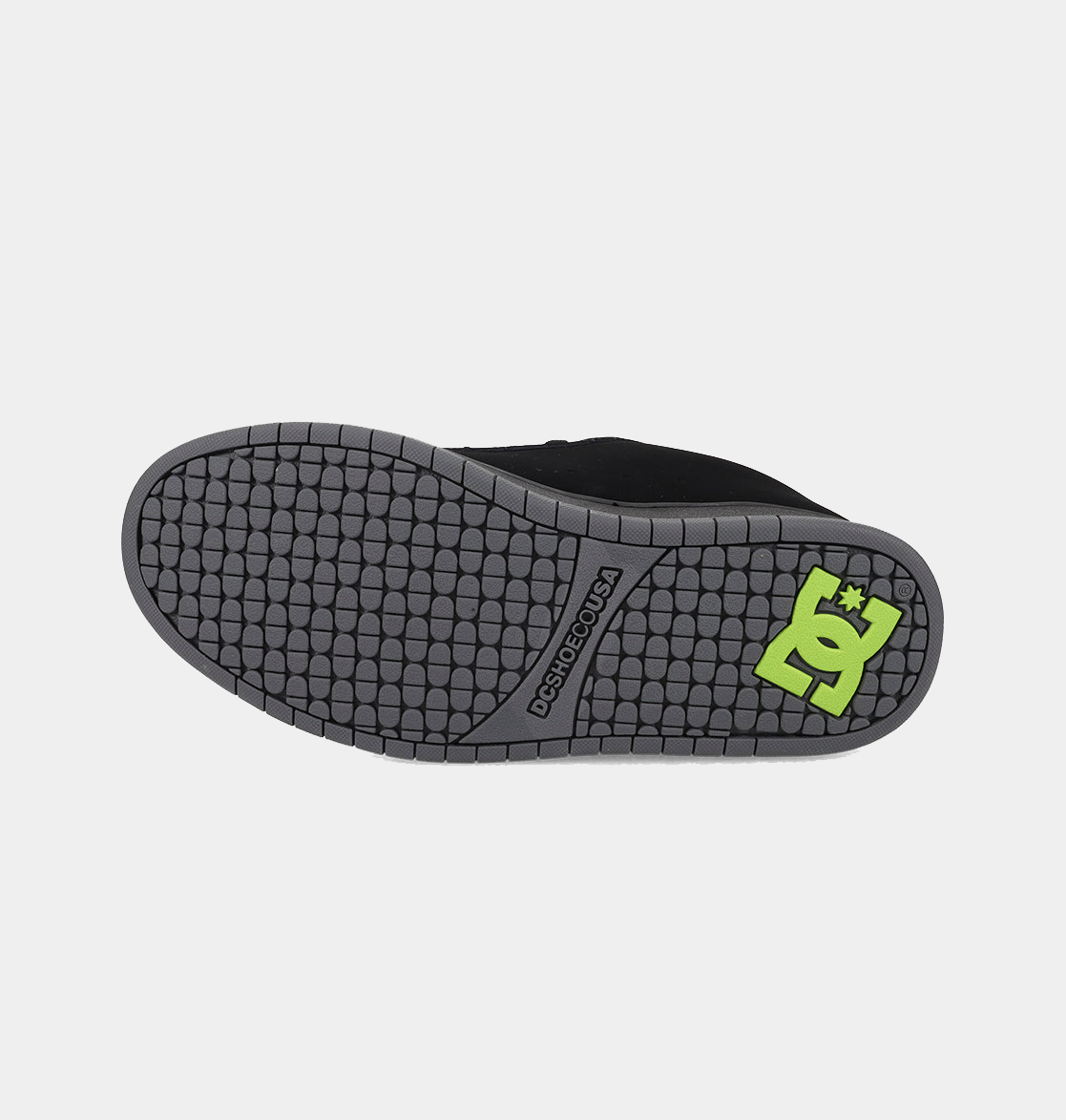 Textured rubber outsole with Court Graffik logo