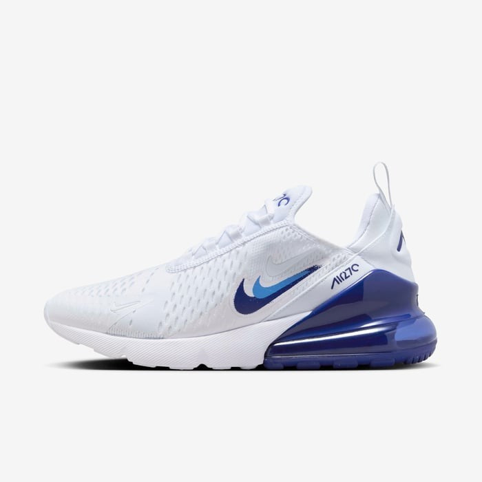 Men's Nike Air Max 270 FJ4230-100 Sneaker White Royal Blue Lifestyle Shoes