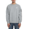 Men's Nike AW77 Fleece Crew Sweatshirt Grey/White 598701-063