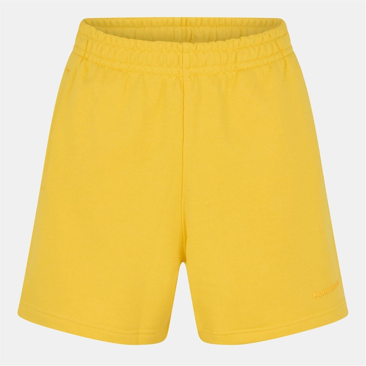 Yellow adidas Originals bermuda shorts with elastic waistband and side logo mark