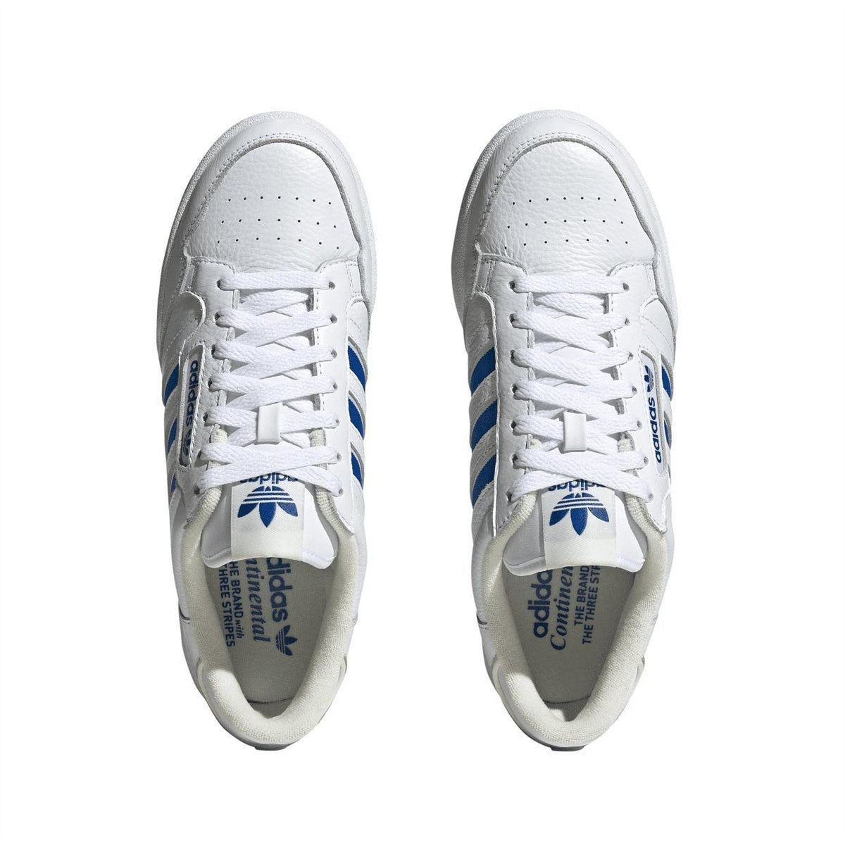 adidas Originals 80 Stripes Trainers showing classic white sneakers with black stripes and retro design from the side view