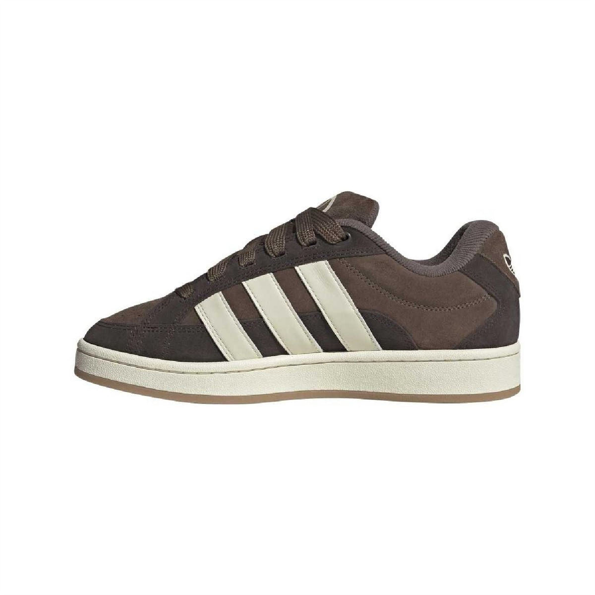 Adidas Originals Campus 00s sneakers, dark brown with white adidas-style stripes, lace-up