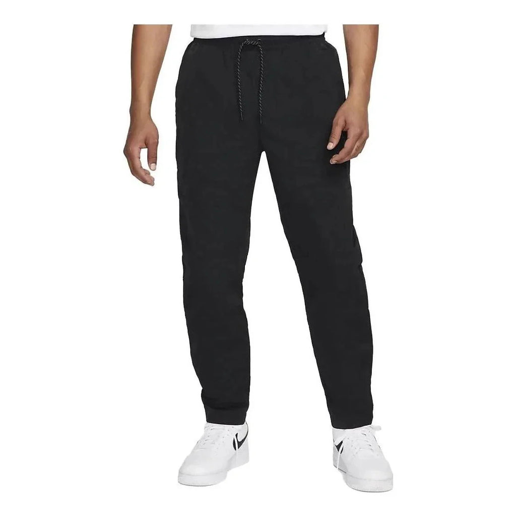 Men's Nike Sportswear Tech Essentials Pants  Black Drawstring Waist KFC346