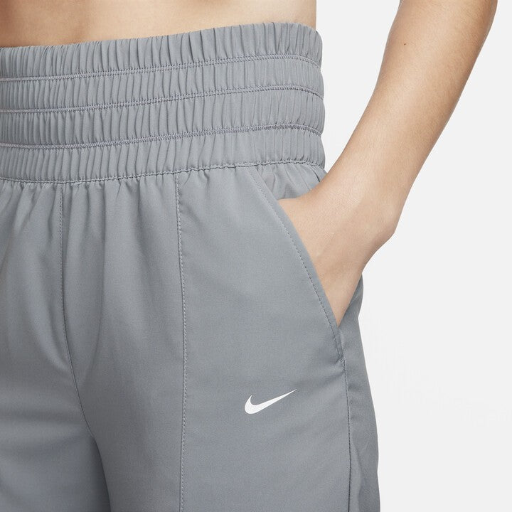 Women's Nike Dri-FIT One Pants Gray Ultra High-Waist Elastic Waist Active FTS434