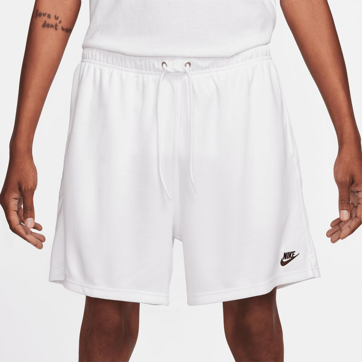 Men's Club Mesh Shorts In White/black
