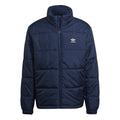 adidas Originals funnel-neck puffer jacket, dark navy, full zip, quilted panels
