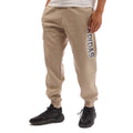 Khaki adidas joggers with cuffed hems and side logo print