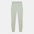 Light green slim joggers with elastic waistband, tapered cuffs, adidas side logo