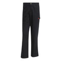 adidas Originals 100T black pants with front button closure and straight legs