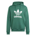 Green adidas Originals Trefoil hoodie with large front logo print and kangaroo pocket