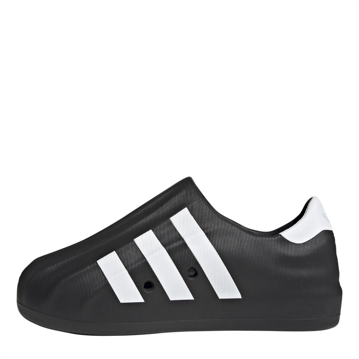 adidas Originals Superstar Slip On Trainers in white with classic shell toe and rubber sole, casual footwear for men and women