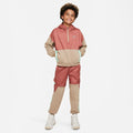 Kids Nike Outdoor Play Fleece Hoodie Khaki Long Sleeve 1/2 Zip RED589