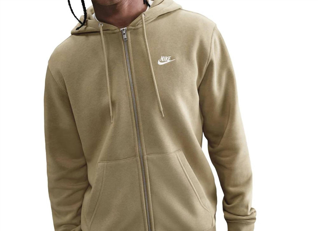 Men's Full-Zip Fleece Hoodie In Parachute Beige