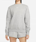 Phoenix Fleece Crew Sweatshirt In Dk Heather Grey/white