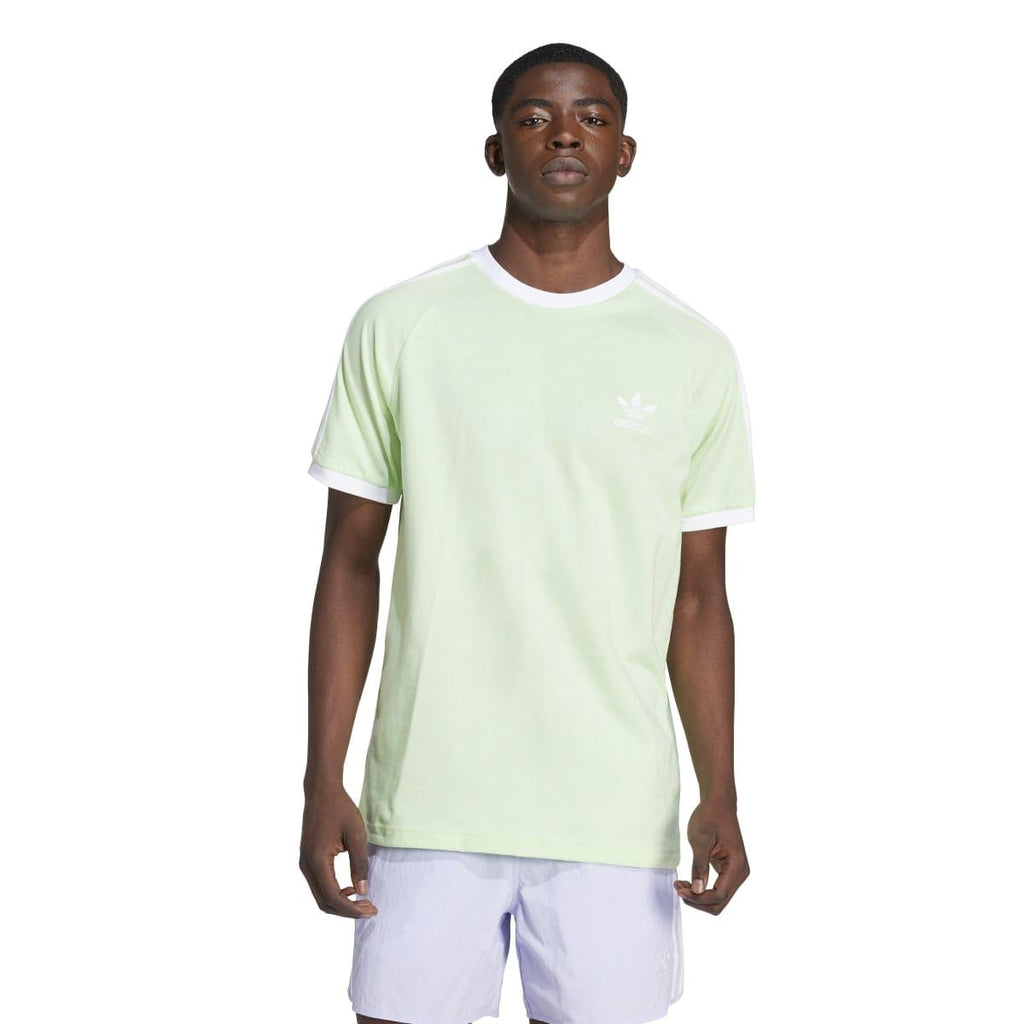 Light green adidas Originals crew-neck T-shirt with chest trefoil logo