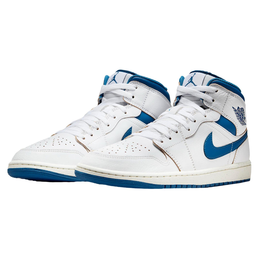 Men's Nike Air Jordan 1 Mid SE White / Industrial Blue - Sail FN5215-141