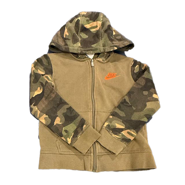 Nike Boys Green Camo Hoodie