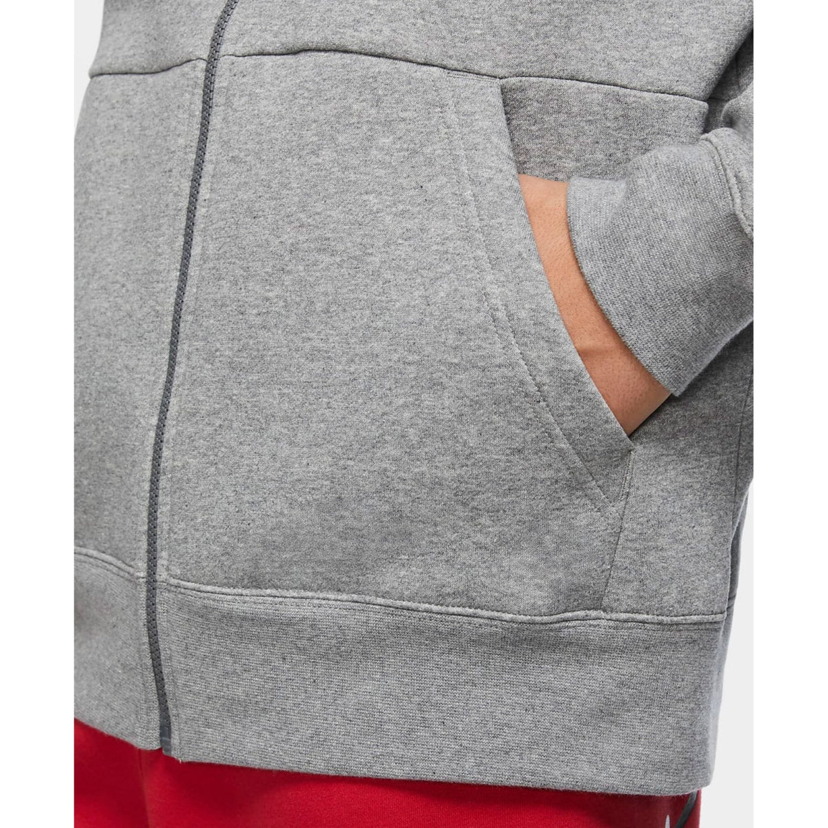 Men's Nike Jordan Jumpman Air Fleece Full Zip Hoodie Grey/Black CK6679-091
