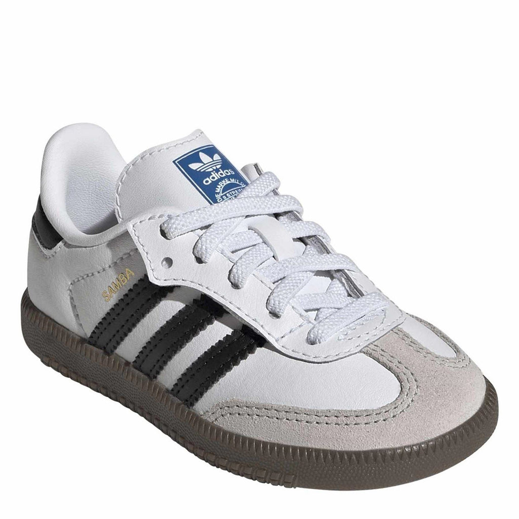 adidas Originals Samba OG low-top sneakers, white with black stripes and lace-up closure