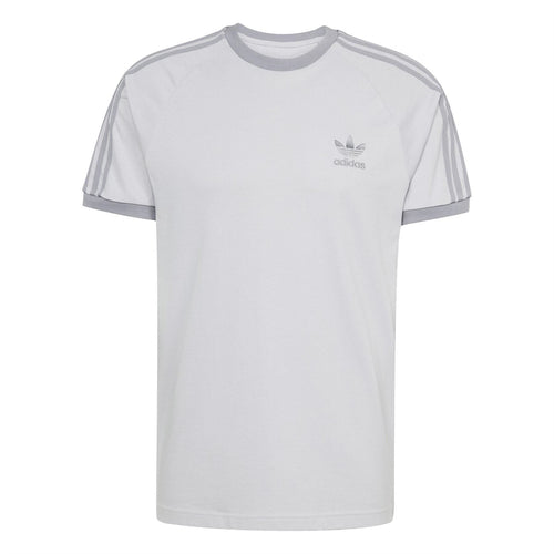 Grey adidas Originals 3-Stripes T-shirt with crew neck and adidas logo