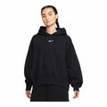 Womens Nike Sportswear Phoenix Fleece Oversized Pullover Hoodie Black/Sail