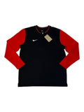 Men's Dri-Fit Half Zip Top In Black/university Red