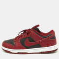 Nike Red/black Leather Dunk Low Top "team Red" Sneakers