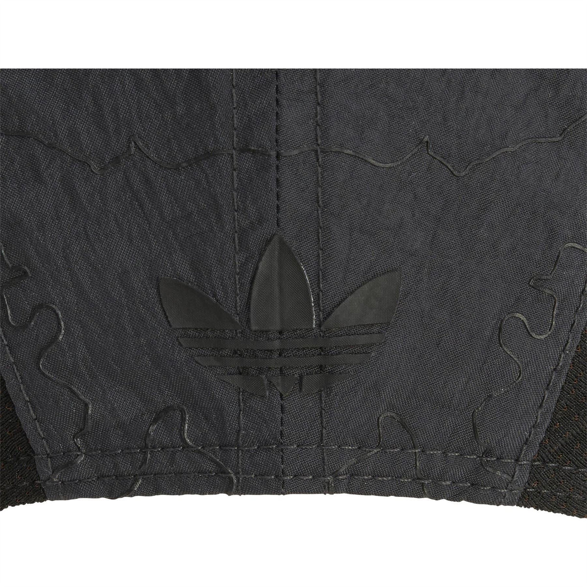 Charcoal cap crown with embossed adidas trefoil logo