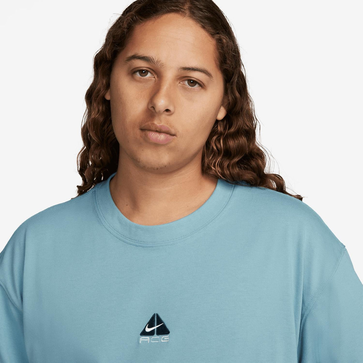 Acg Lungs Crew Neck T-Shirt In Denim Turquoise
