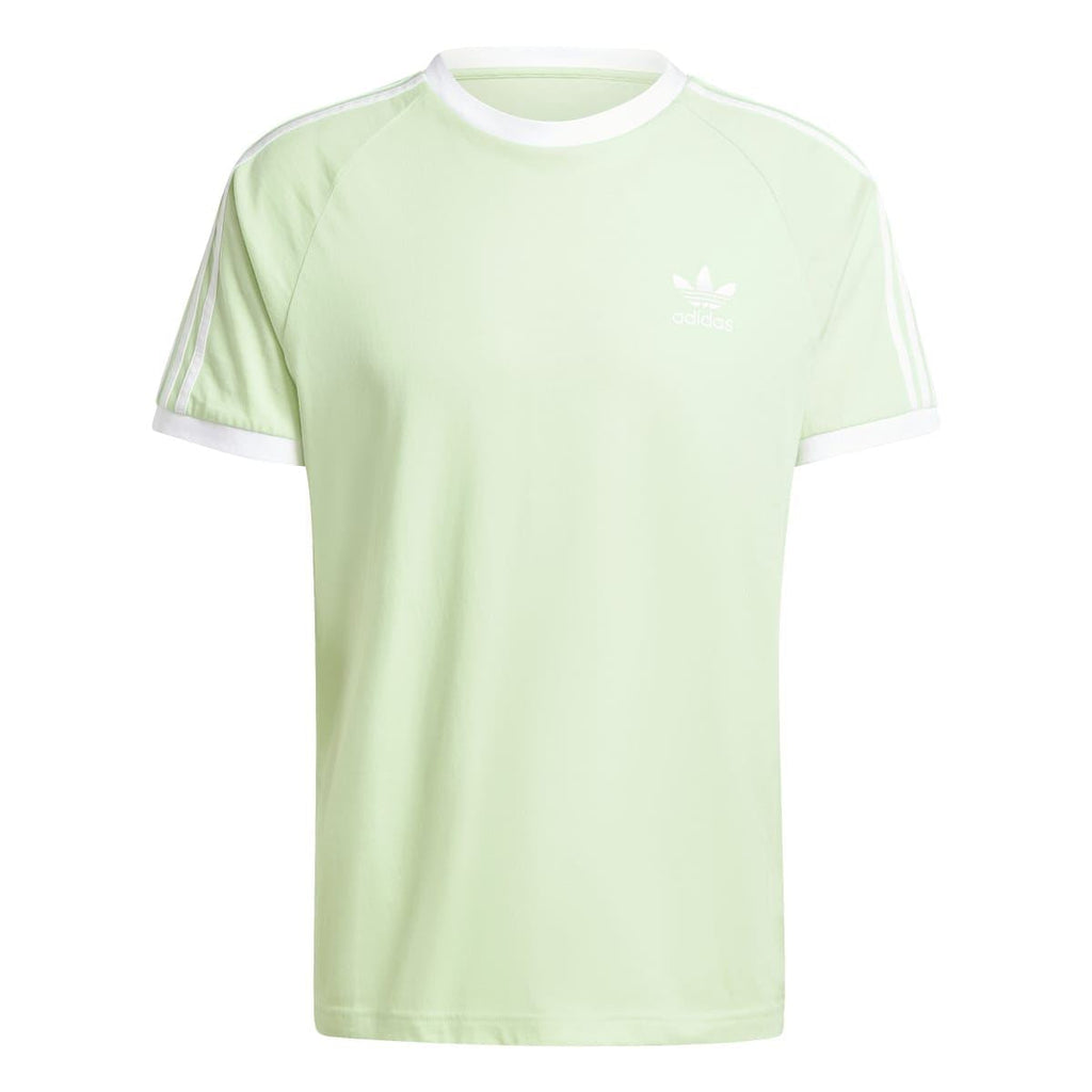 Light green adidas Originals T-shirt with trefoil logo at chest and 3-stripe sleeve detail
