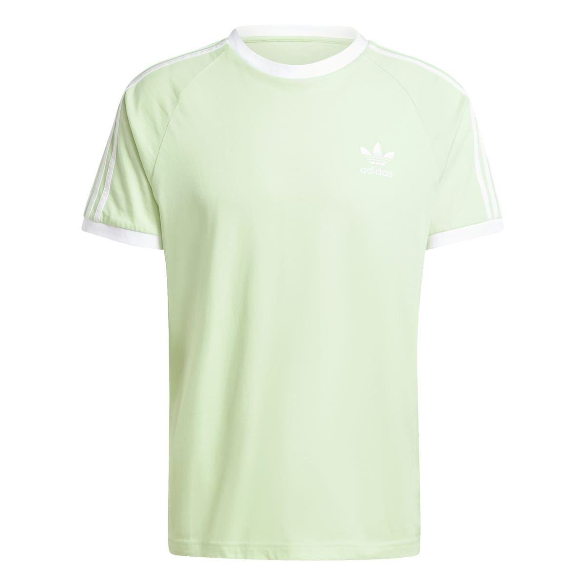 Light green adidas Originals T-shirt with trefoil logo at chest and 3-stripe sleeve detail