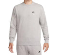 Club Fleece Relaxed Fit Crewneck Logo Sweatshirt In Heather Gray