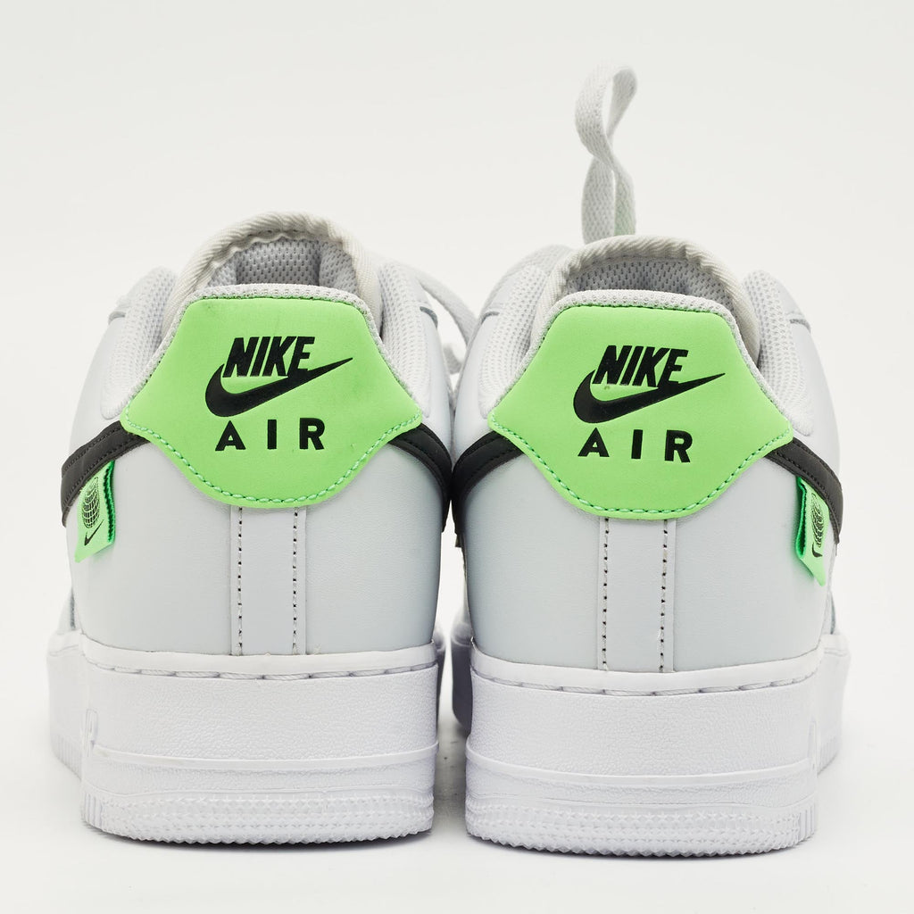 Nike Grey Leather Air Force 1 Low Worldwide Pure Platinum Sneakers