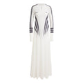 adidas Originals Atlanta Dre white dress with dark graphic print and long sleeves