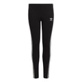 Adidas Originals black leggings with white side stripes and small trefoil logo