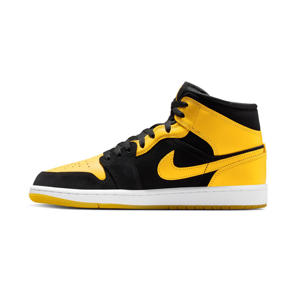 Men's MENS AIR JORDAN 1 MID SE BLACK/VARSITY MAIZE_HJ6654-071