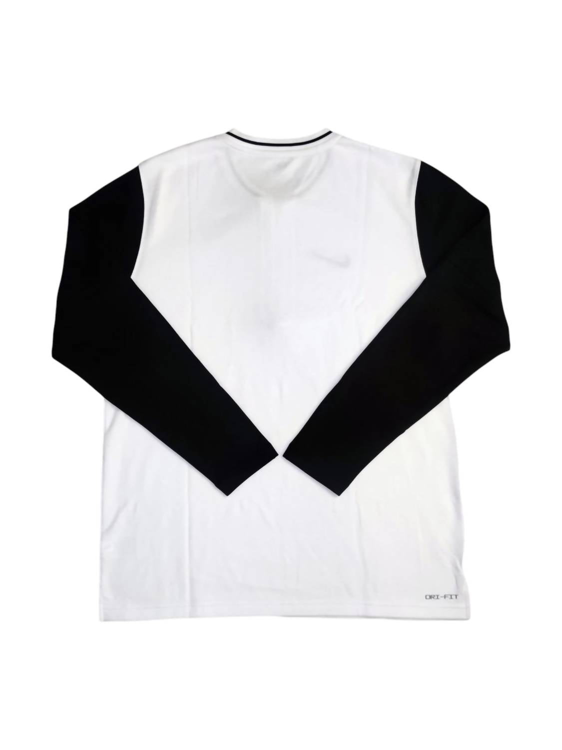 Men's Dri-Fit Half Zip Top In White/black