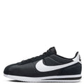 Men's Nike Cortez TXT sneakers, black with white swoosh, lace-up low-top
