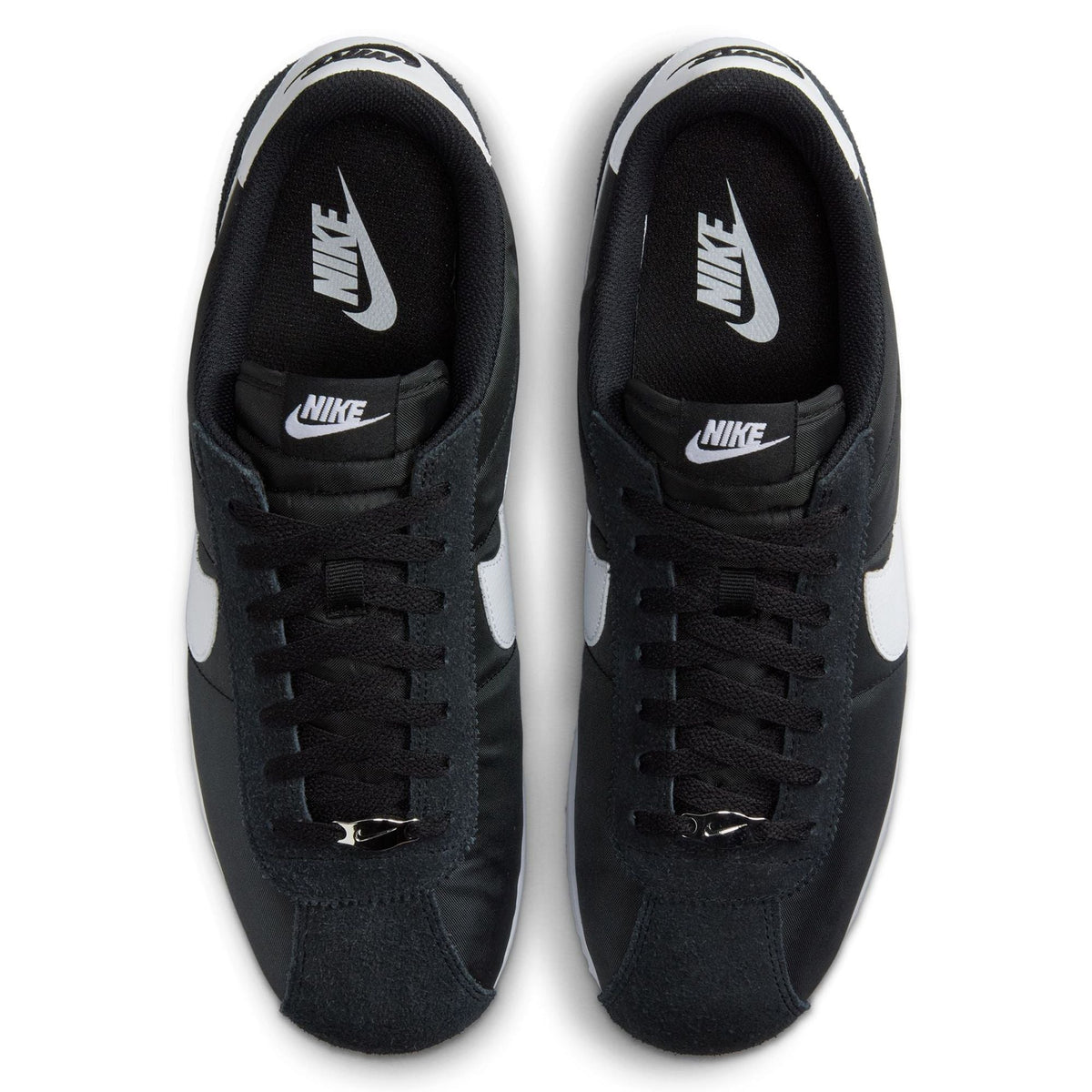 Nike Cortez TXT sneakers, black laces and tongues with Nike and swoosh logos
