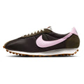 Nike LD-1000 women's sneakers, dark brown mesh with pink swoosh and white laces