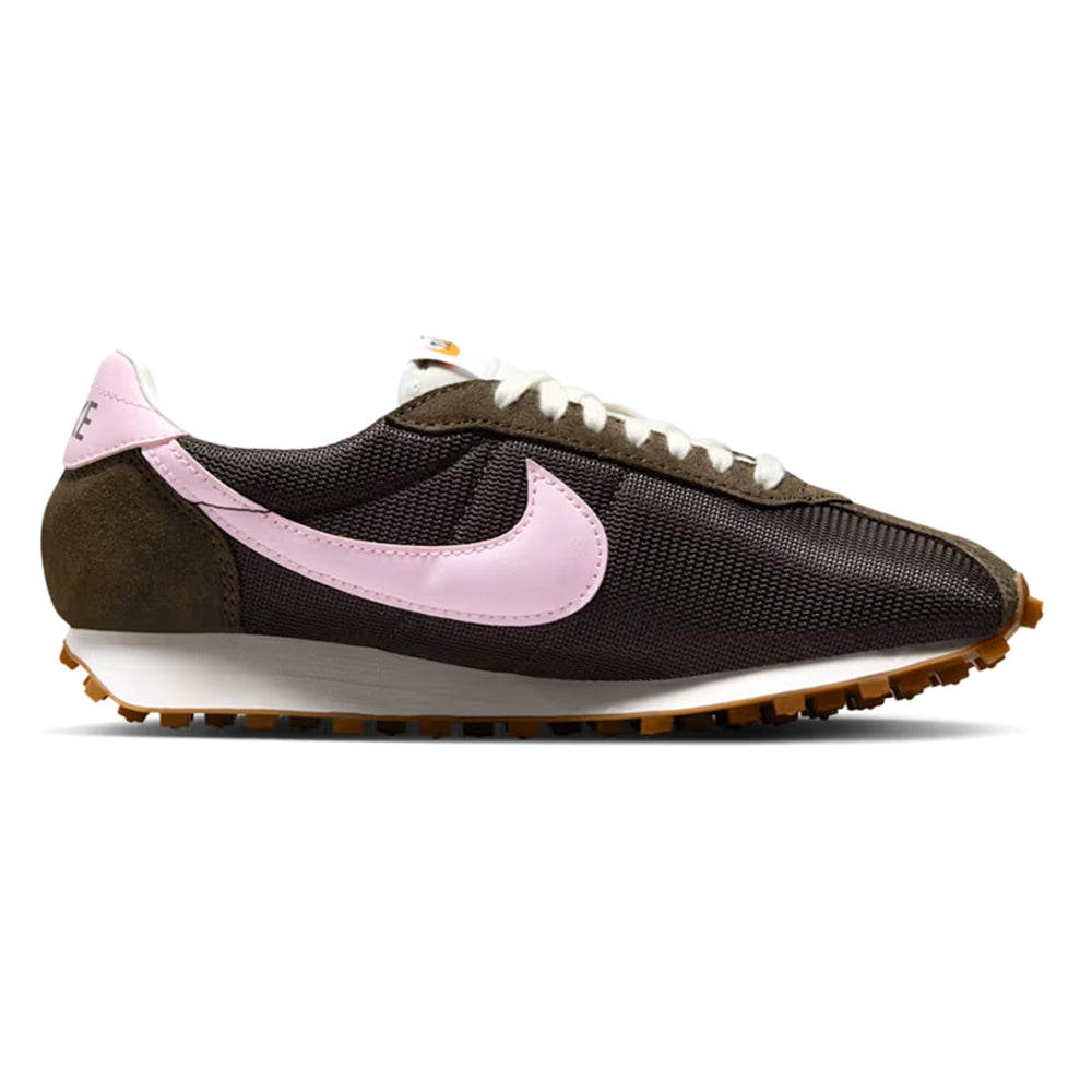 Nike LD-1000 women's sneakers, pink swoosh on dark upper with white laces