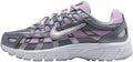 Kids' Nike P-6000 sneakers, lilac and smoke gray, lace-up with Swoosh