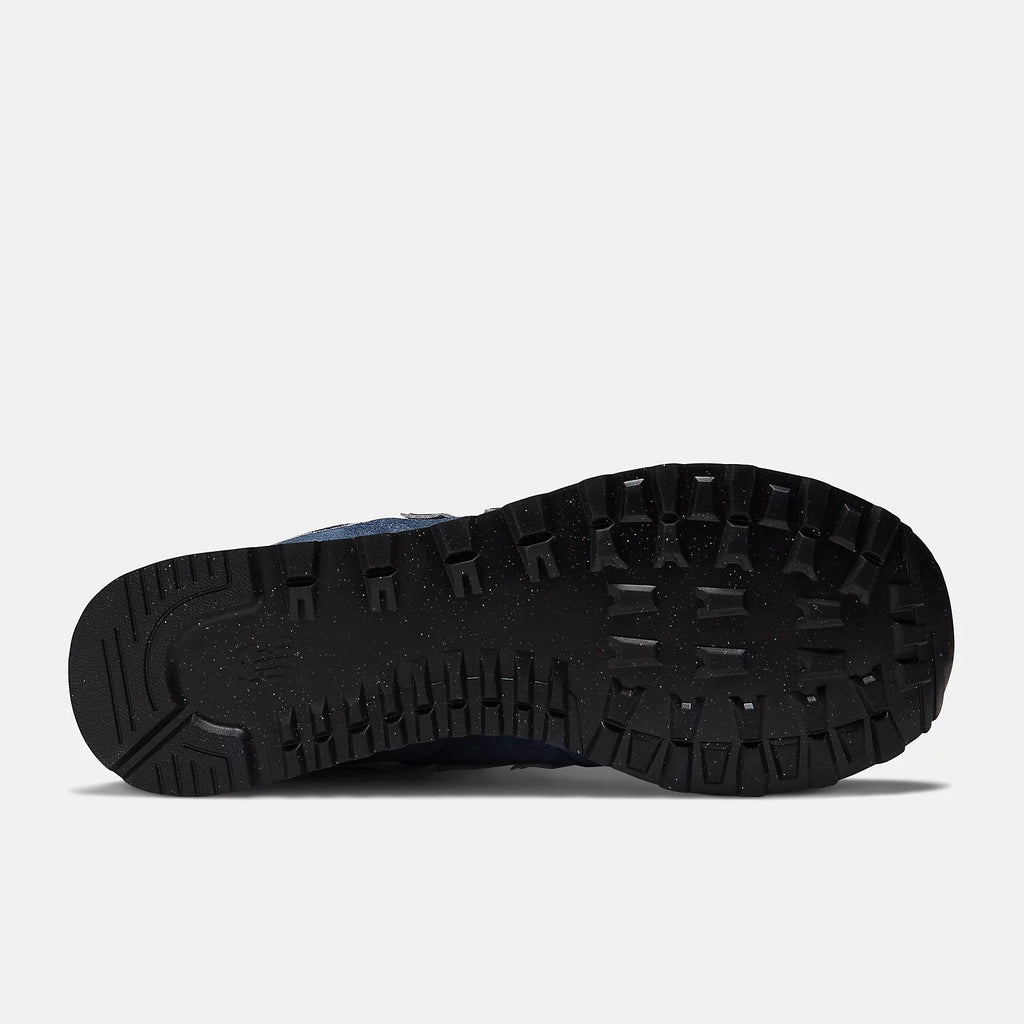 New Balance 574 rubber outsole with textured tread, underside view