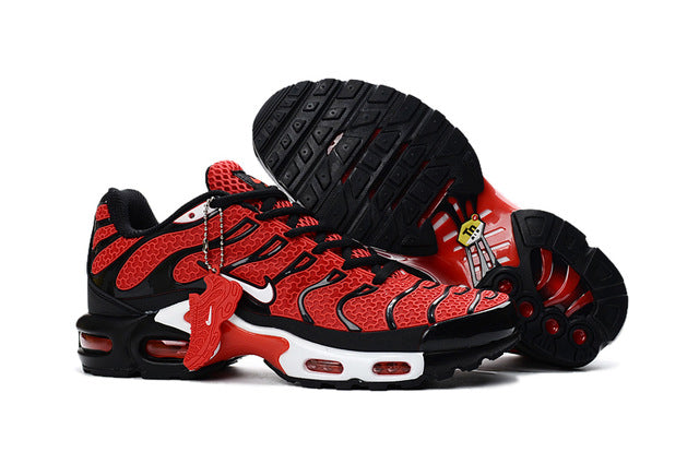 Nike Air Max TN running shoes, red and black with white air-cushion windows